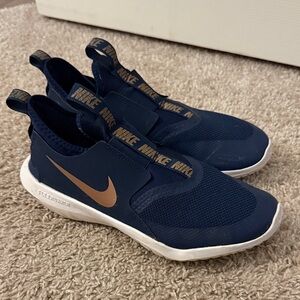 Nike Blue and Bronze Slip-On Shoes